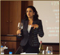 Suneeta conducting a Wine Appreciation class
