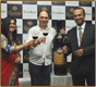 Yatin & Kiran Patil, wine maker Andrea launching Sangivese